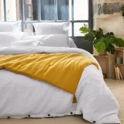 Outlet Runner letto garza di cotone (150 x 150 cm) Gaïa Copriletti, Trapuntine E Runner Letto