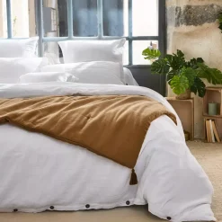 Discount Runner letto garza di cotone (150 x 150 cm) Gaïa Copriletti, Trapuntine E Runner Letto