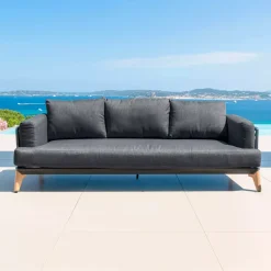 Online Salotto da giardino alluminio 5 posti 4 pezzi Monte Carlo Grigio Salotto Da Giardino