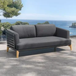 Online Salotto da giardino alluminio 5 posti 4 pezzi Monte Carlo Grigio Salotto Da Giardino