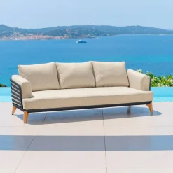 Sale Salotto da giardino alluminio 12 pezzi Monte Carlo Grigio antracite e beige Salotto Da Giardino