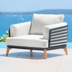 Outlet Salotto da giardino alluminio 12 pezzi Monte Carlo Grigio antracite e grigio chiaro Salotto Da Giardino