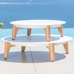 Salotto da giardino alluminio 4 posti 5 pezzi Monte Carlo Bianco e beige