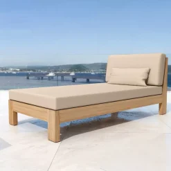 Discount Salotto da giardino angolare in legno di acacia 5 posti 5 pezzi Bornéo Salotto Da Giardino