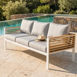 New Salotto da giardino Bali /Grigio chiaro - 5 posti Salotto Da Giardino