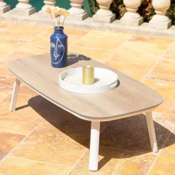 New Salotto da giardino in alluminio 4 posti 4 pezzi Amalfi Bianco e tortora Salotto Da Giardino