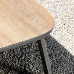 Clearance Salotto da giardino in alluminio 4 posti 4 pezzi Amalfi Grigio antracite e grigio chiaro Salotto Da Giardino