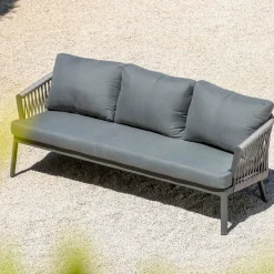 Outlet Salotto da giardino in alluminio 5 pezzi Amalfi Grigio Salotto Da Giardino