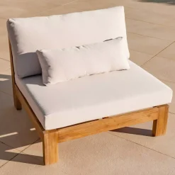 Salotto da giardino in legno di acacia 5 posti 4 pezzi Bornéo Salotto Da Giardino