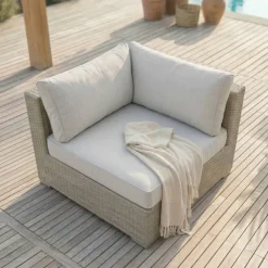 Online Salotto da giardino in resina intrecciata 4 posti 5 pezzi Palma Grigio Salotto Da Giardino