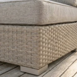 Discount Salotto da giardino in resina intrecciata 5 posti 6 pezzi Palma Grigio e tortora Salotto Da Giardino