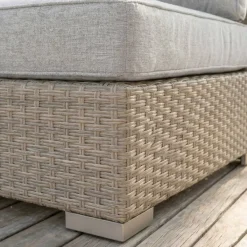 New Salotto da giardino in resina intrecciata 9 pezzi Palma Grigio Salotto Da Giardino