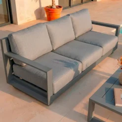 Online Salotto da giardino 5 posti 4 pezzi Elba grigio Salotto Da Giardino
