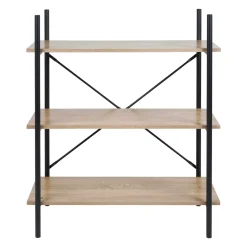 Scaffale a 3 livelli in legno e metallo (H96.5 cm) Lola Nero
