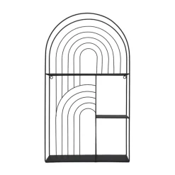 Scaffale da parete metallo 3 ripiani (Alt 70 cm) Tiggy Nero