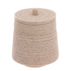 Scatola per cotone effetto sabbia Lina Naturale