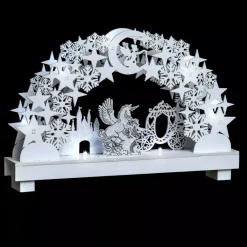 Scena luminosa a pile (H21 cm) Castello incantato Bianco freddo