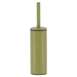 Scopino WC quadrato con coperchio in metallo Boho-Chic Verde oliva