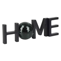 scritta decorativa in Legno Home Nero