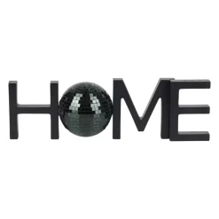 scritta decorativa in Legno Home Nero