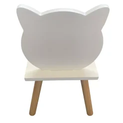 Sedia bambini legno (Alt 46 cm) Gattino Bianco