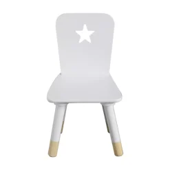 Sedia bambino legno (H50 cm) Stars Bianca