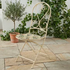 Hot Sedia bistro pieghevole in mosaico Coimbra Crema Salotto Da Balcone|Sedie Da Giardino