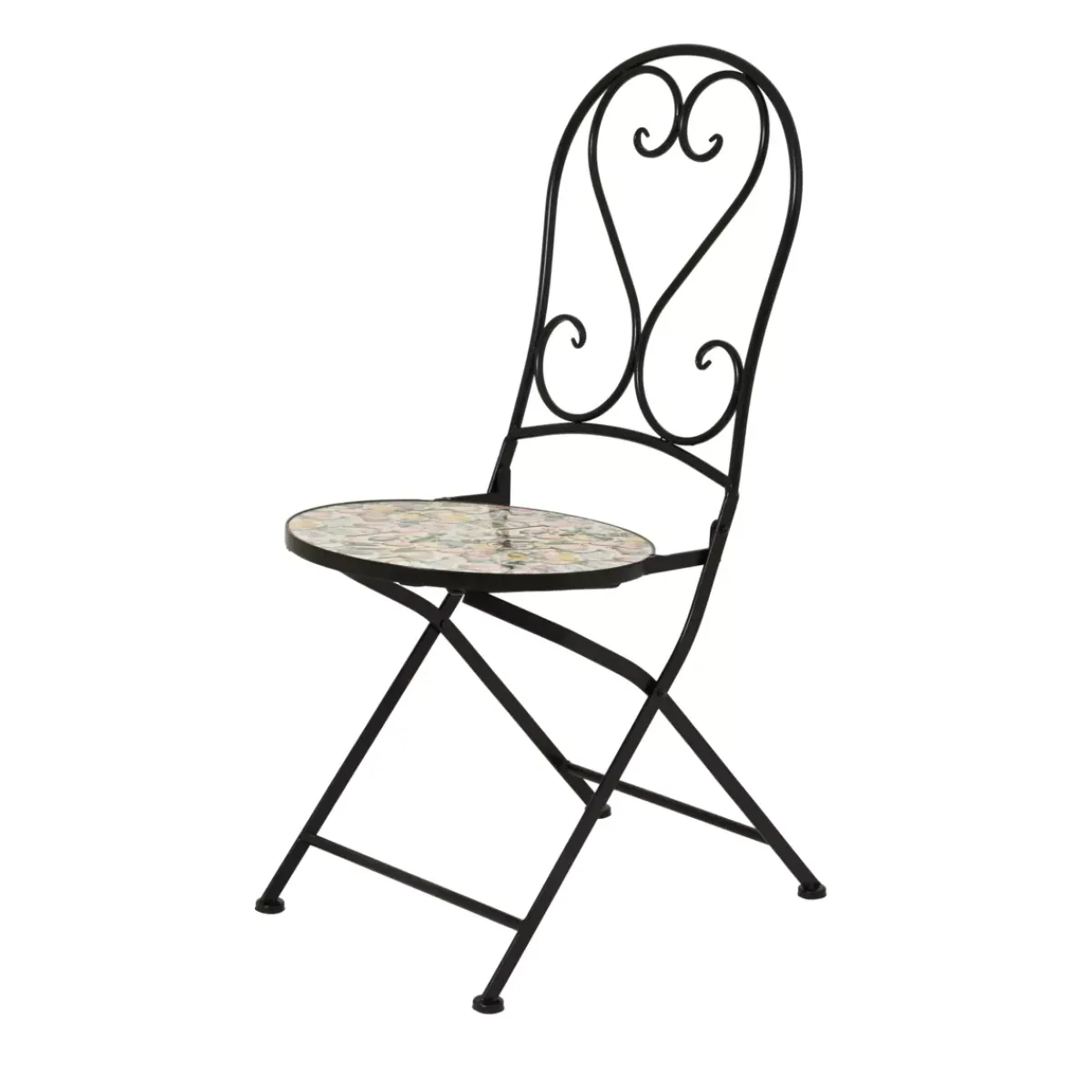 Sale Sedia bistro pieghevole in mosaico Lisse Pastel Salotto Da Balcone|Sedie Da Giardino