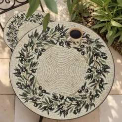 Hot Sedia bistro pieghevole in mosaico Atene Salotto Da Balcone|Sedie Da Giardino