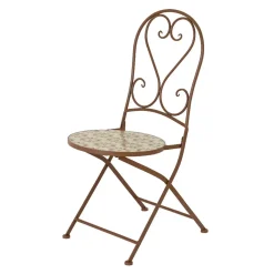 Hot Sedia bistrot pieghevole in mosaico Lyon Salotto Da Balcone|Sedie Da Giardino