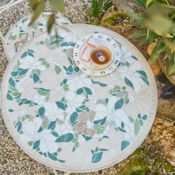 Online Sedia bistrot pieghevole in mosaico Genève Crema Salotto Da Balcone|Sedie Da Giardino