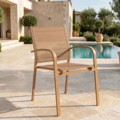 Best Sedia con braccioli da giardino in alluminio impilabile Murano Sedie Da Giardino