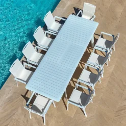 Hot Sedia con braccioli da giardino impilabile alluminio Portofino - Sedie Da Giardino