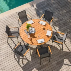 Best Sedia da giardino alluminio impilabile Bali - Grigio antracite Sedie Da Giardino