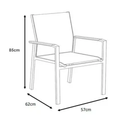 Best Sedia da giardino alluminio impilabile Bali - Grigio antracite Sedie Da Giardino