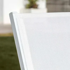 Outlet Sedia da giardino con schienale alto in alluminio impilabile Murano Sedie Da Giardino