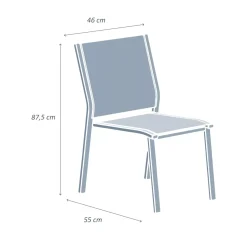 Discount Sedia da giardino impilabile Alluminio Murano Grigio Sedie Da Giardino