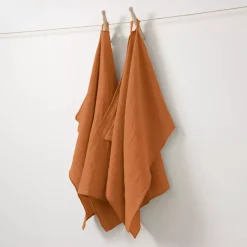 Outlet Se di 2 strofinacci garza di cotone (50 x 70 cm) Gaïa Accessori Cucina