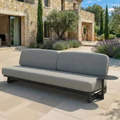 Online Set angolare da giardino in alluminio 7 pezzi Long Beach Grigio antracite e tortora Salotto Da Giardino