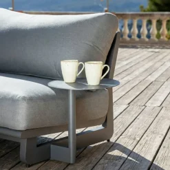 Clearance Set angolare da giardino in alluminio Long Beach Grigio Salotto Da Giardino