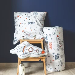 Best Set copripiumino e due federe bambino in cotone Galassia Bianca Biancheria Da Letto Bambini