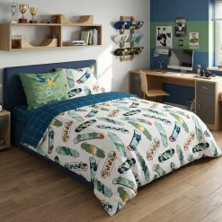 Best Set copripiumino e due federe per bambini in cotone (200 x 200 cm) California Biancheria Da Letto Bambini