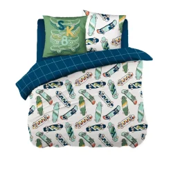 Best Set copripiumino e due federe per bambini in cotone (200 x 200 cm) California Biancheria Da Letto Bambini