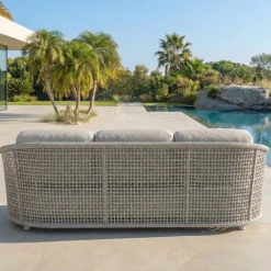 Discount Set da giardino effetto rattan e alluminio 5 posti 5 pezzi Riviera Salotto Da Giardino
