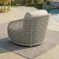 Sale Set da giardino effetto rattan e alluminio 6 pezzi Riviera Salotto Da Giardino