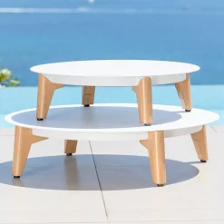 Outlet Set da giardino in alluminio 5 posti 5 pezzi Monte Carlo Bianco e terracotta Salotto Da Giardino