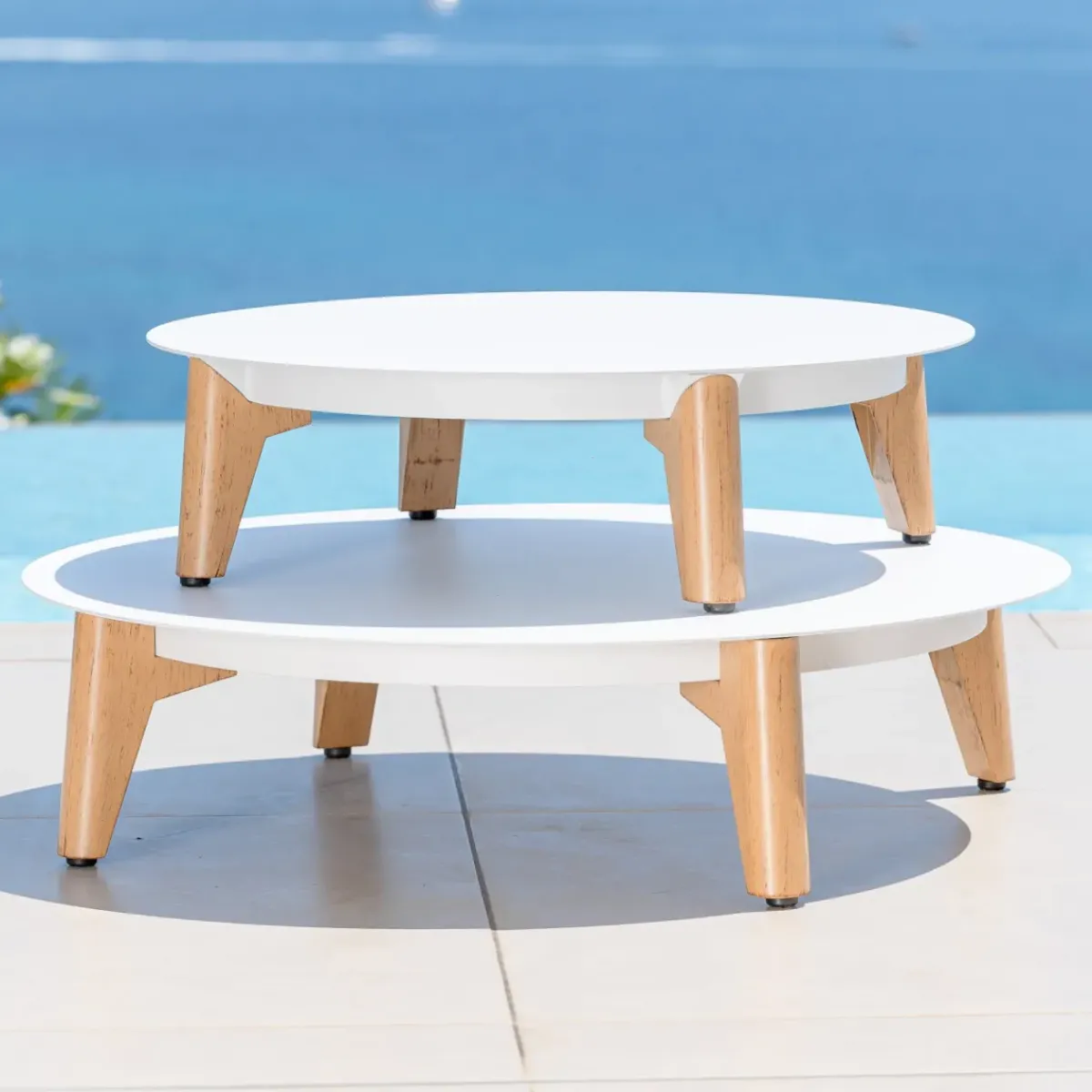 Outlet Set da giardino in alluminio 5 posti 5 pezzi Monte Carlo Bianco e terracotta Salotto Da Giardino