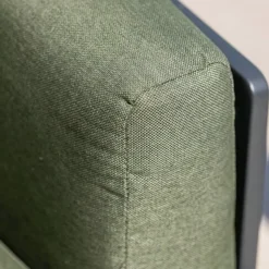 Set da giardino in alluminio 8 posti 6 pezzi Monte Carlo Grigio antracite e verde rosmarino Salotto Da Giardino