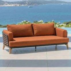 Online Set da giardino in alluminio 12 pezzi Monte Carlo Grigio antracite e terracotta Salotto Da Giardino