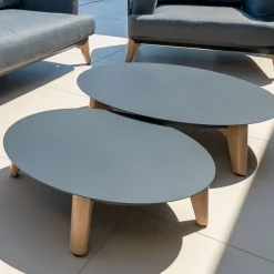 Best Set da giardino in alluminio 12 pezzi Monte Carlo Grigio antracite e verde rosmarino Salotto Da Giardino